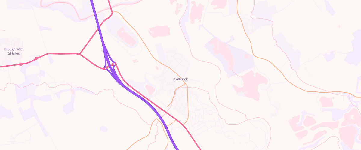 Map showing the location of Catterick Service Station Ltd