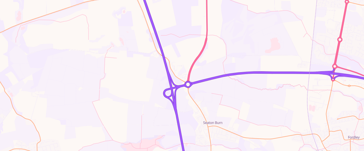 Map showing the location of Rontec Seaton Burn