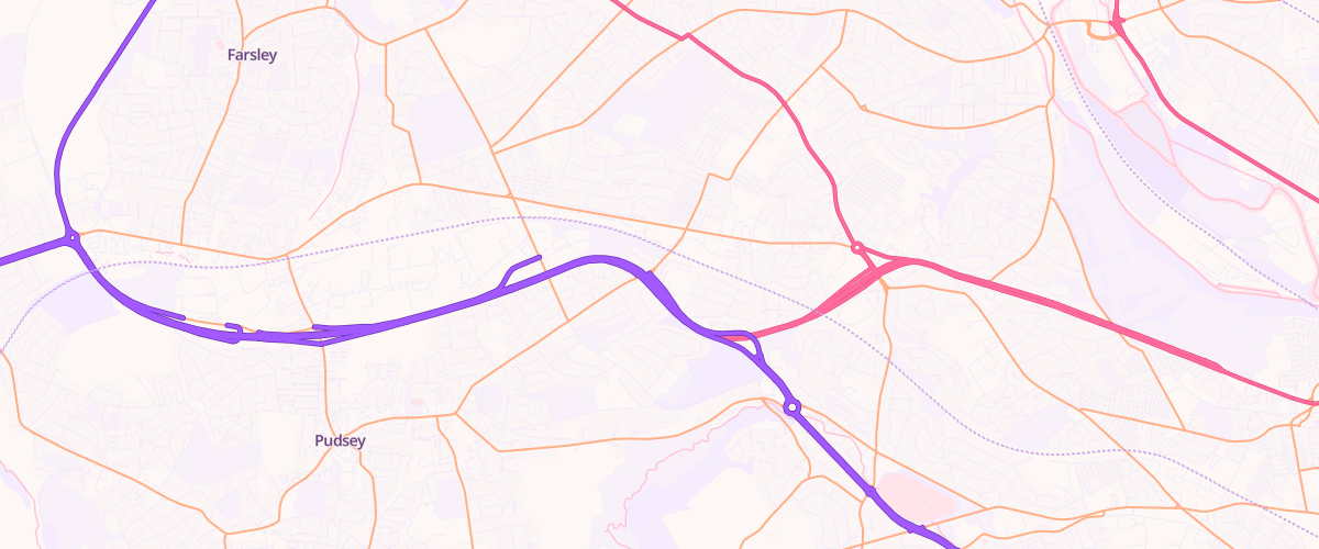 Map showing the location of Mfg Morrisons Leeds Bramley