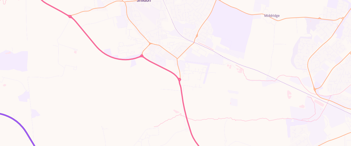 Map showing the location of Jet Redworth Service Station