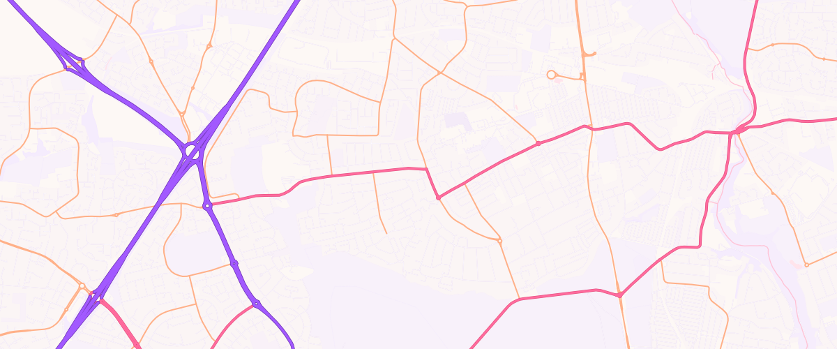 Map showing the location of Gosforth Express