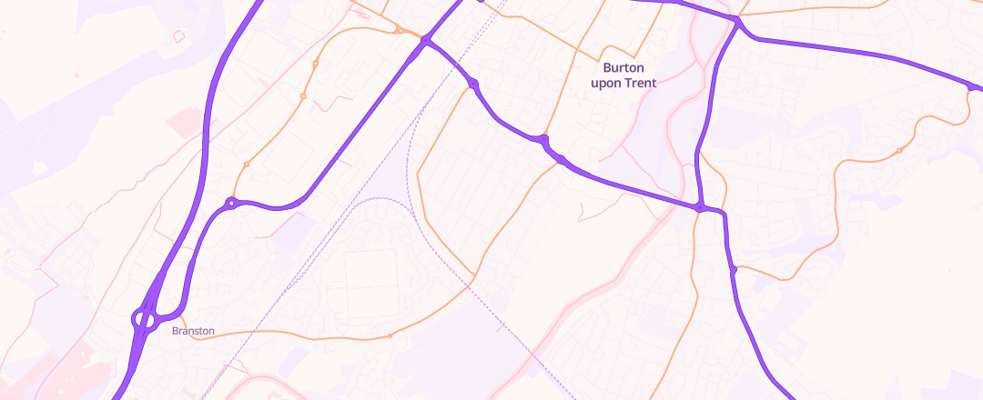 Map showing Broadway Autogarage, Burton On Trent