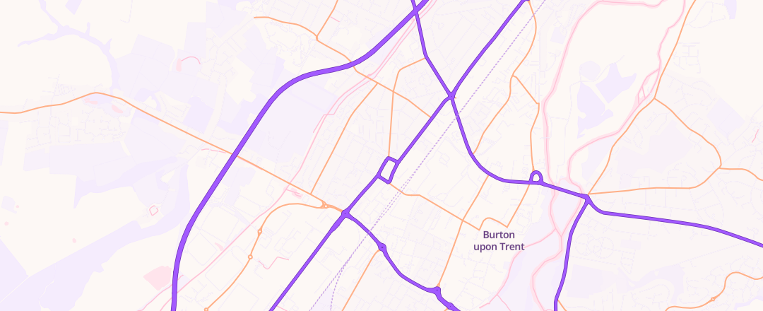 Map showing Ali Autos, Burton On Trent