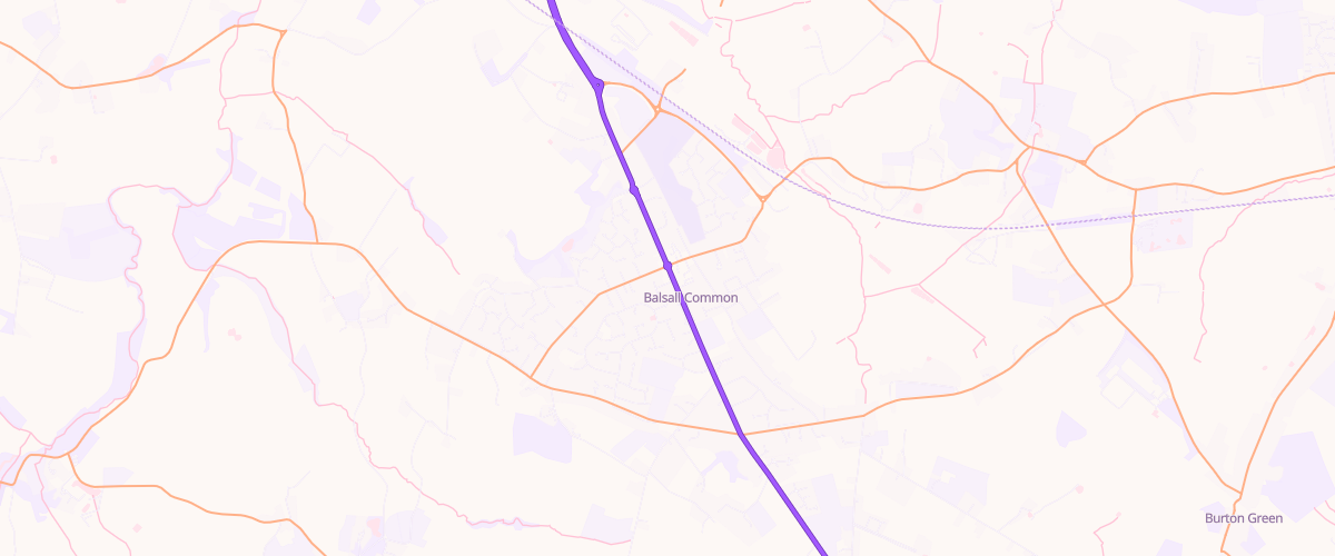 Map showing the location of Shell Little Waitrose Balsall