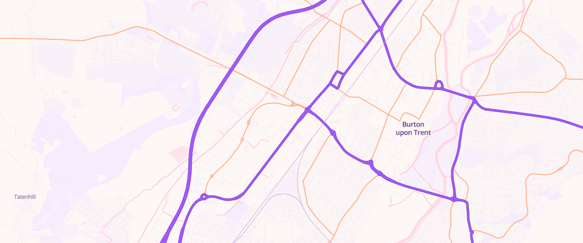Map showing the location of Eg Burton Pfs