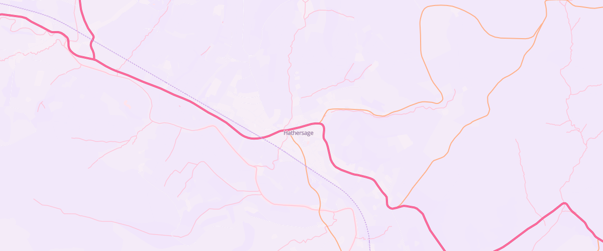 Map showing the location of Ascona Hathersage Service Station