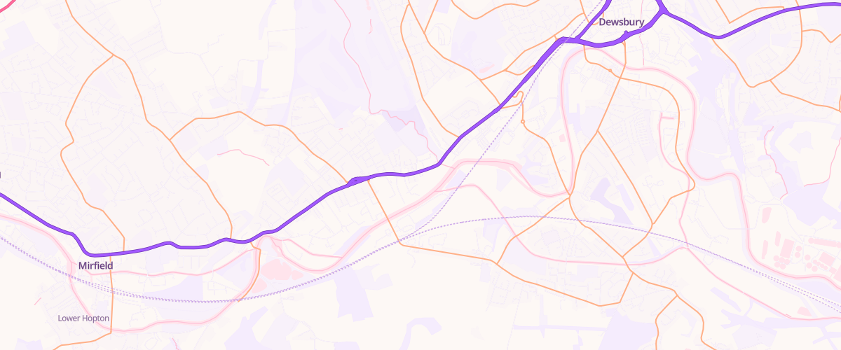 Map showing the location of Ravensthorpe Service Station