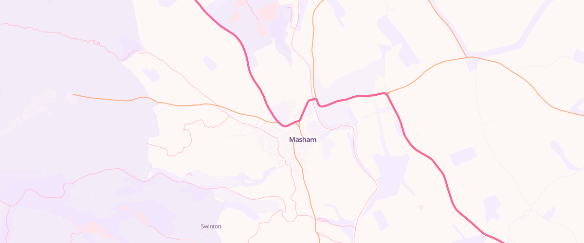 Map showing the location of Wensleydale Garage
