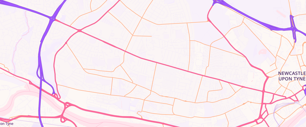 Map showing the location of Fenham W Rd Esso