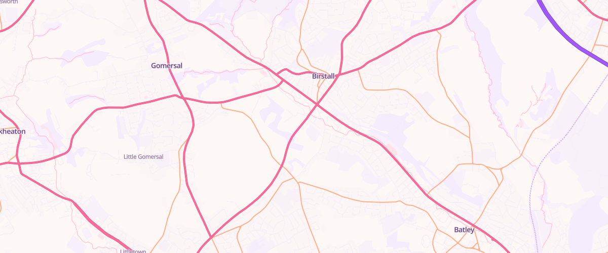 Map showing the location of Smithies Service Station
