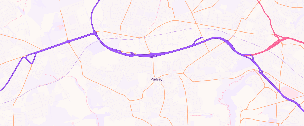 Map showing the location of Thorpe Service Station