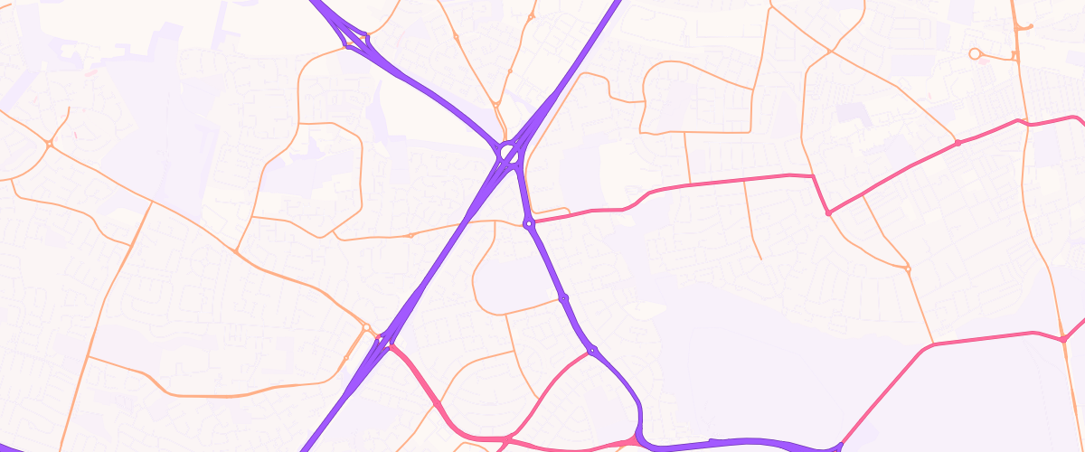 Map showing the location of Asda Crofters Lodge Express