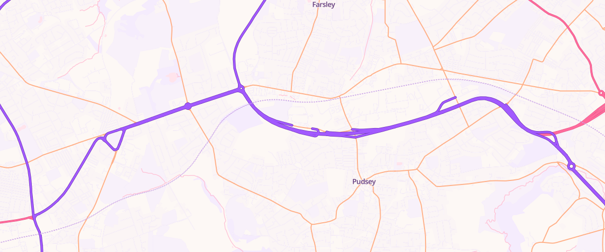 Map showing the location of Asda Pudsey Supercentre