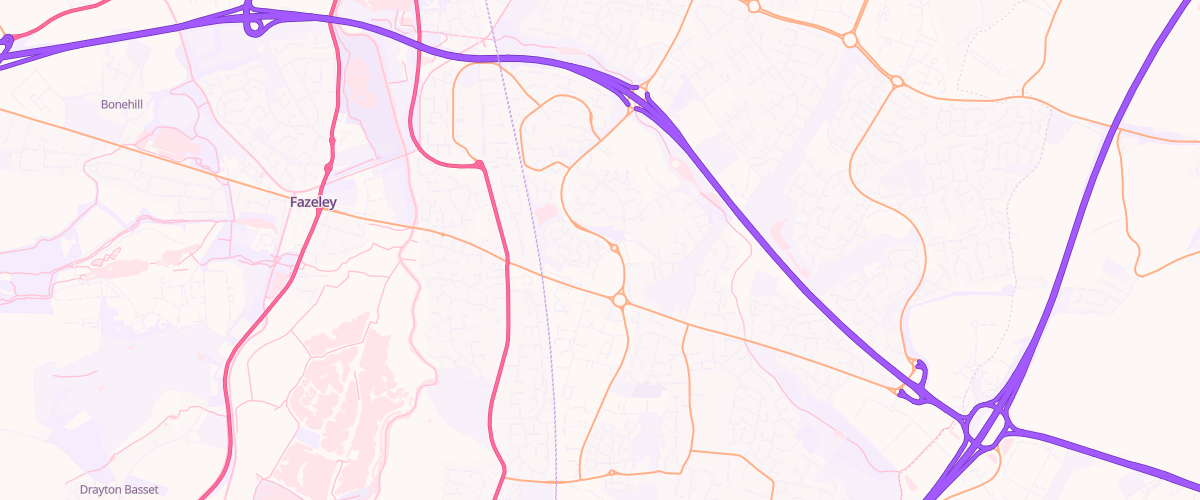 Map showing the location of Mfg Morrisons Tamworth