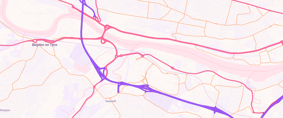 Map showing the location of Asda Gateshead Supercentre