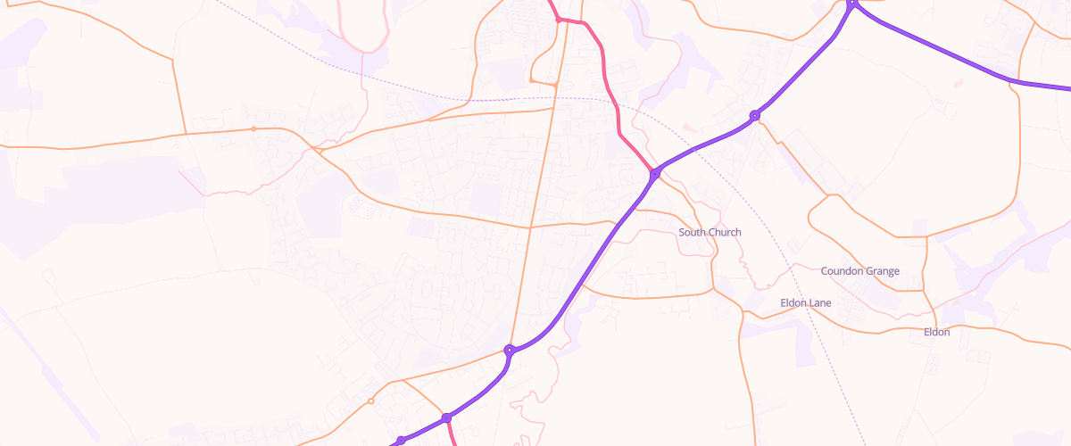 Map showing the location of Eg Cockton Hill Pfs