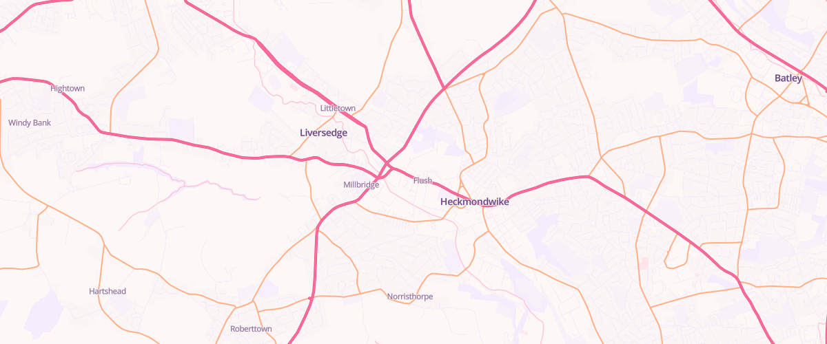 Map showing the location of Flush Fuel Station