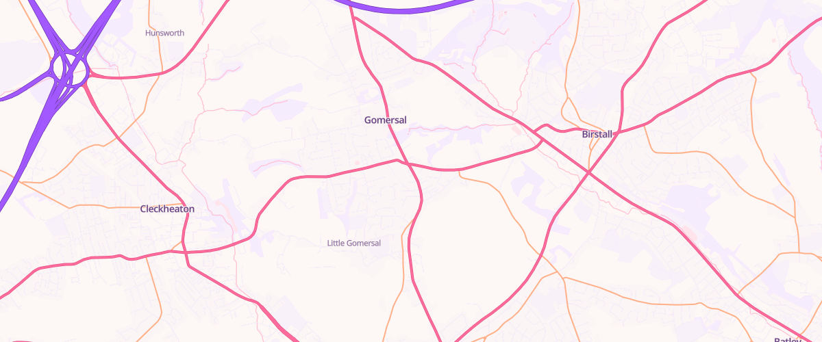 Map showing the location of Asda Gomersal Express Petrol