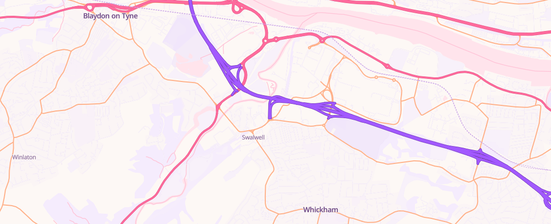 Map showing Metro Mot Ltd, Newcastle Upon Tyne