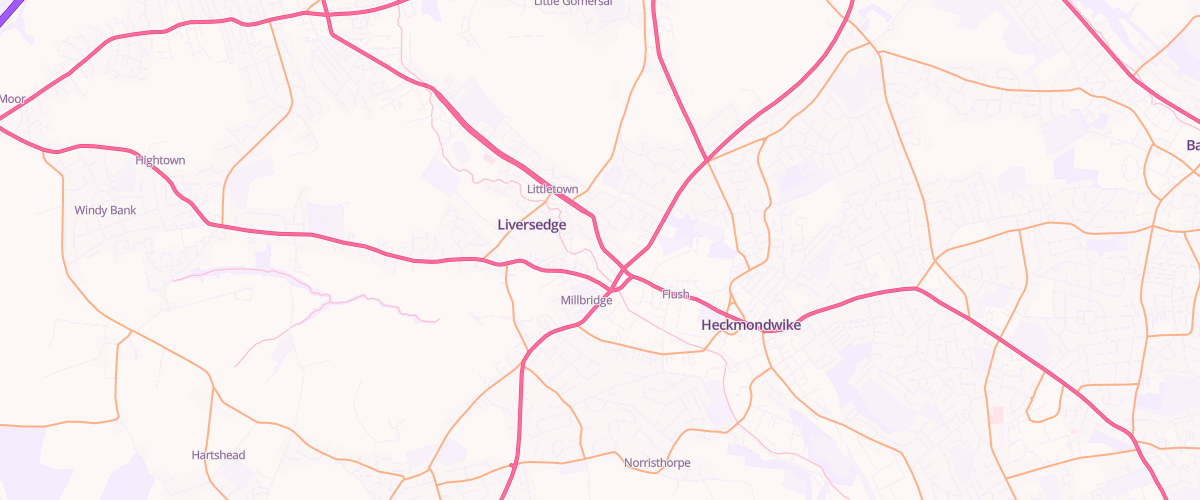 Map showing the location of Asda Liversedge Express Petrol