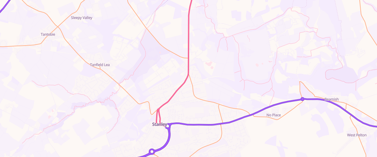 Map showing the location of Kip Hill Services