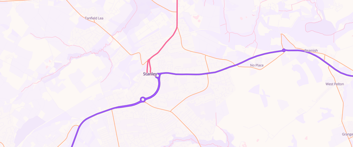 Map showing the location of Chester Road Service Station