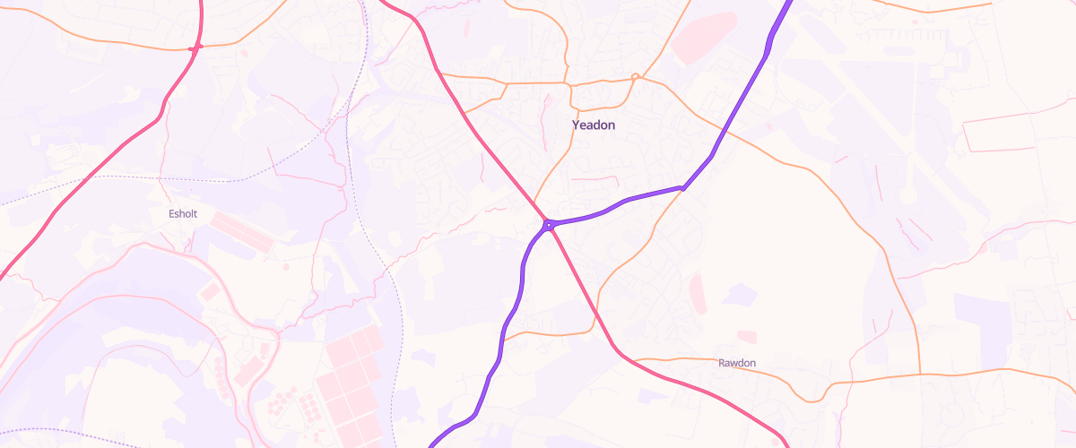 Map showing the location of Sainsburys Rawdon