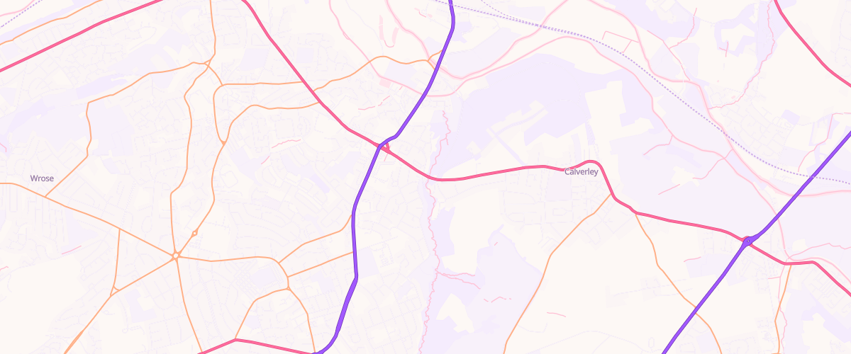 Map showing the location of Greengates Service Station