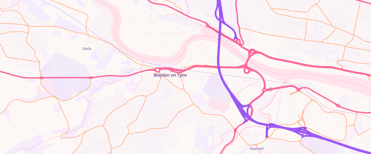Map showing the location of Mfg Morrisons Blaydon