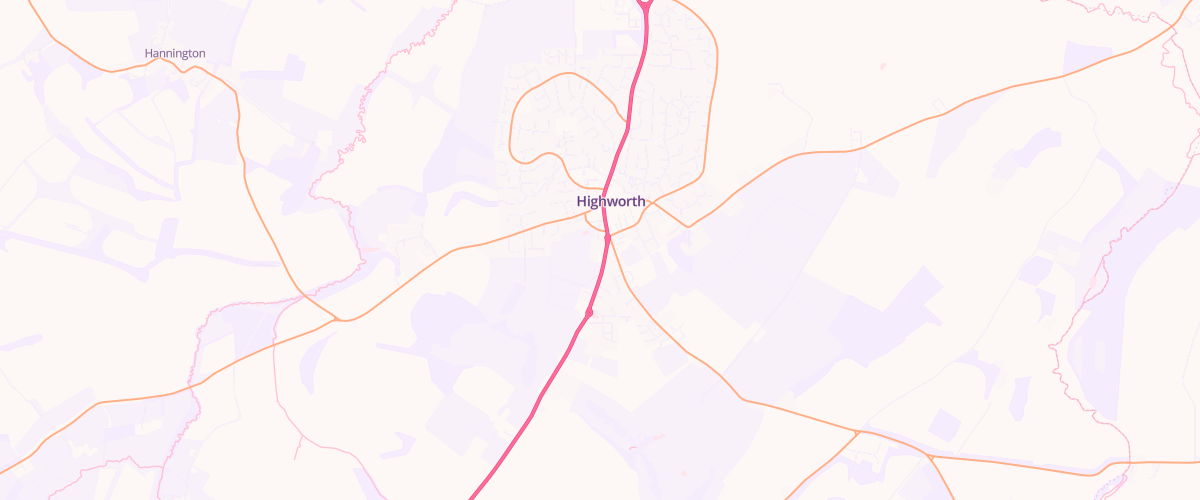 Map showing the location of Mfg Highworth
