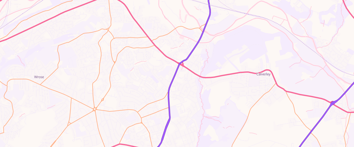 Map showing the location of Sainsburys Bradford