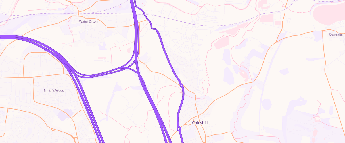 Map showing the location of Shell Hillcrest