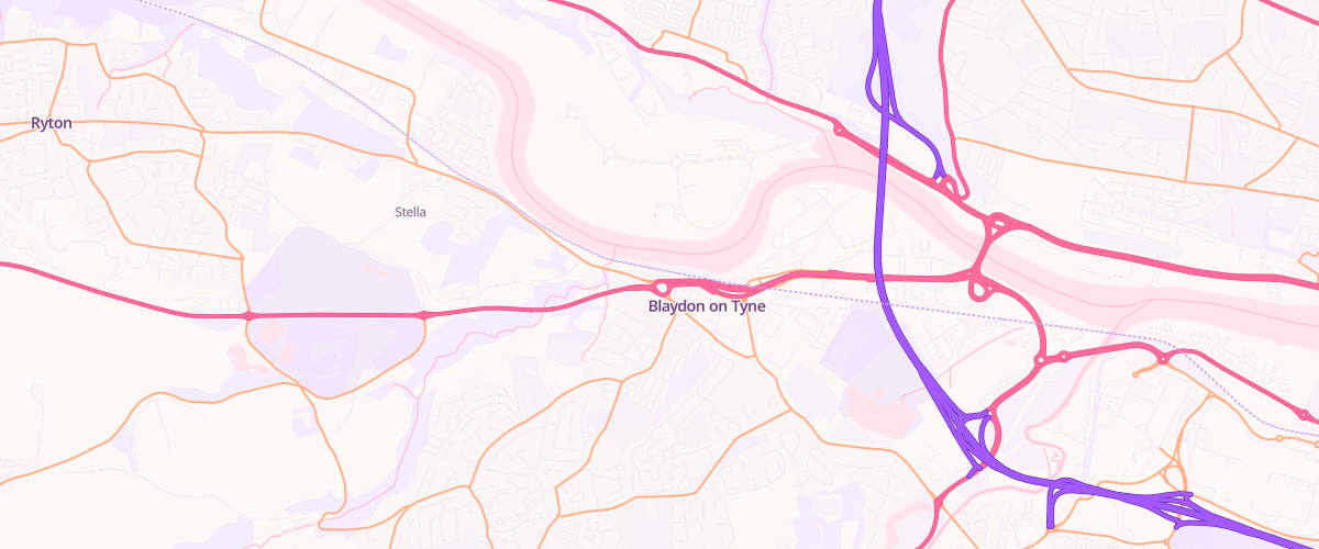 Map showing the location of Shell Blaydon