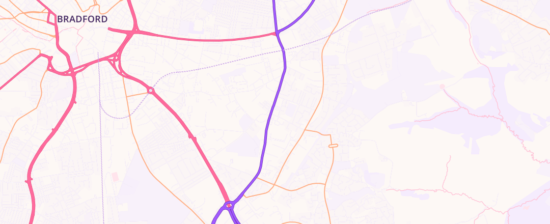 Map showing Jct 600 Bmw / Mini Bradford, Bradford