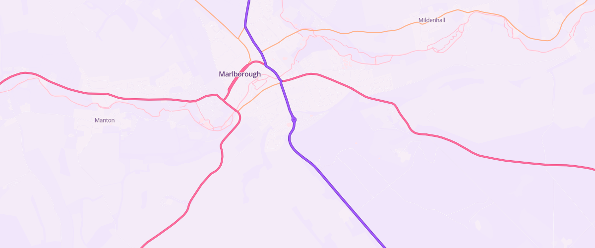 Map showing the location of Bp Marlborough