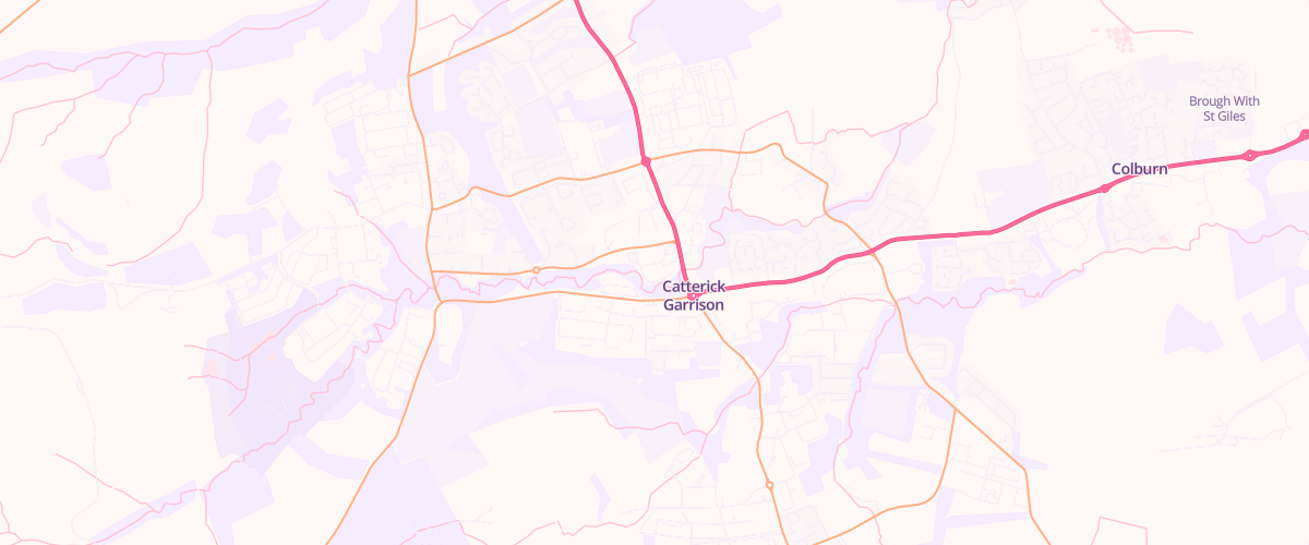 Map showing the location of Catterick Garrison Superstore Petrol