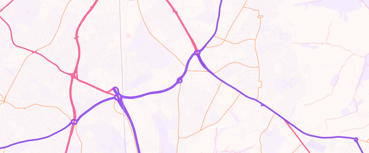 Map showing the location of Asda Ring Road Express