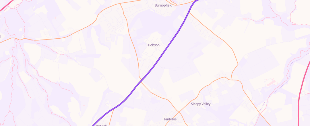 Map showing Hobson Test Centre, Burnopfield