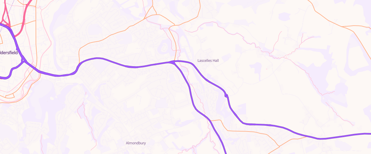 Map showing the location of Mfg Morrisons Huddersfield