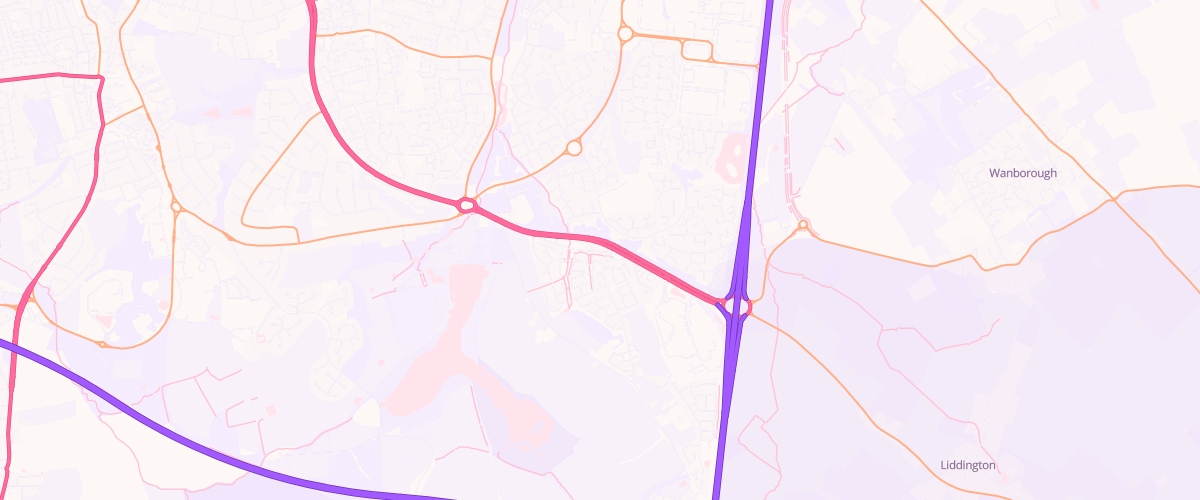 Map showing the location of Coate Sf Connect