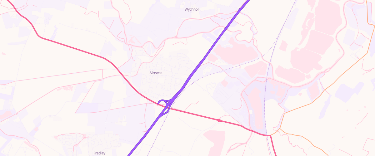 Map showing the location of J T Leavesley Alrewas