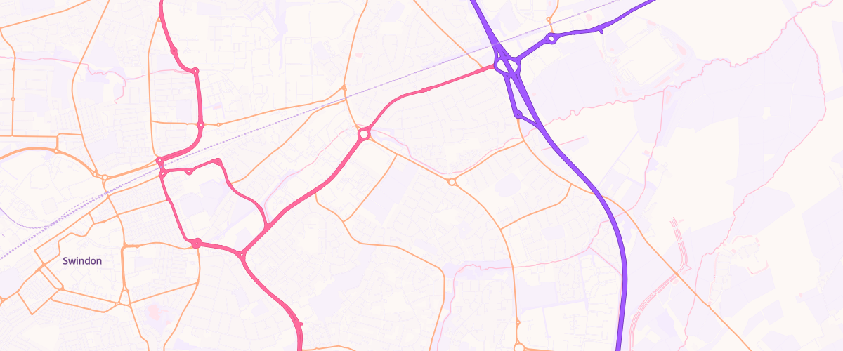 Map showing the location of Asda Dorcan Way Express