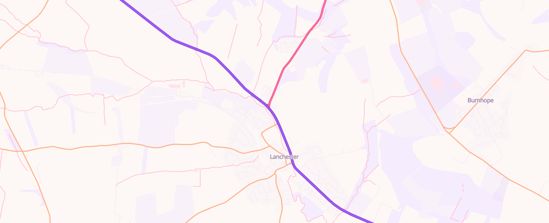 Map showing Parklands Cars, Durham