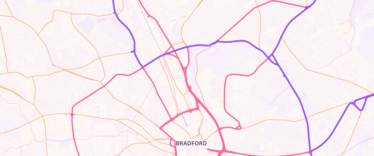 Map showing the location of Mfg Bradford