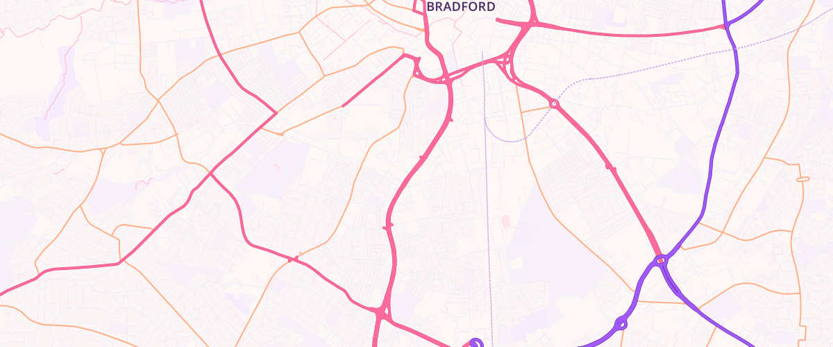 Map showing the location of Lister Arms Service Station