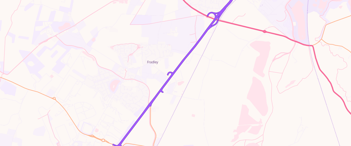 Map showing the location of Shell Fradley South