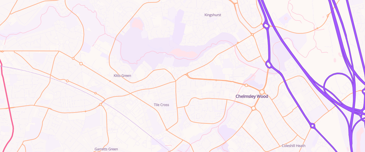 Map showing the location of Tile Cross Service Station