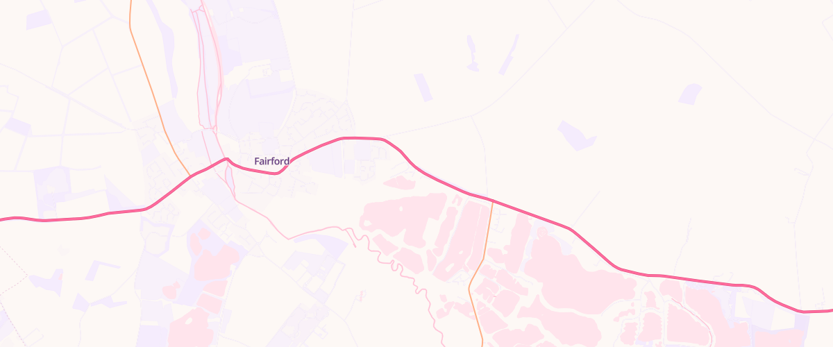 Map showing the location of Mfg Fairford