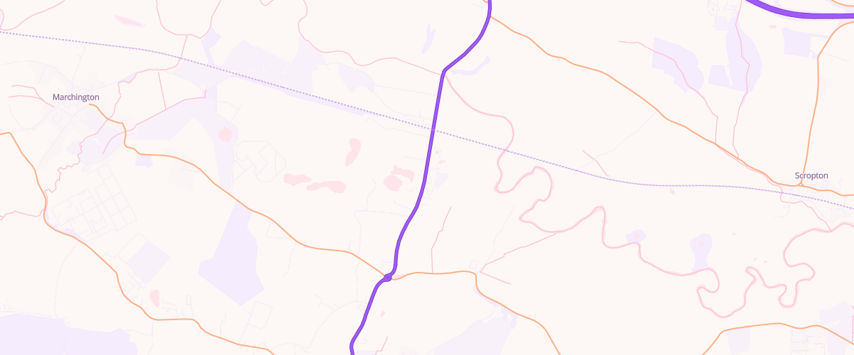 Map showing the location of Sudbury Service Station