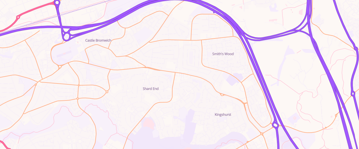Map showing the location of Mfg Morrisons Birmingham Castle